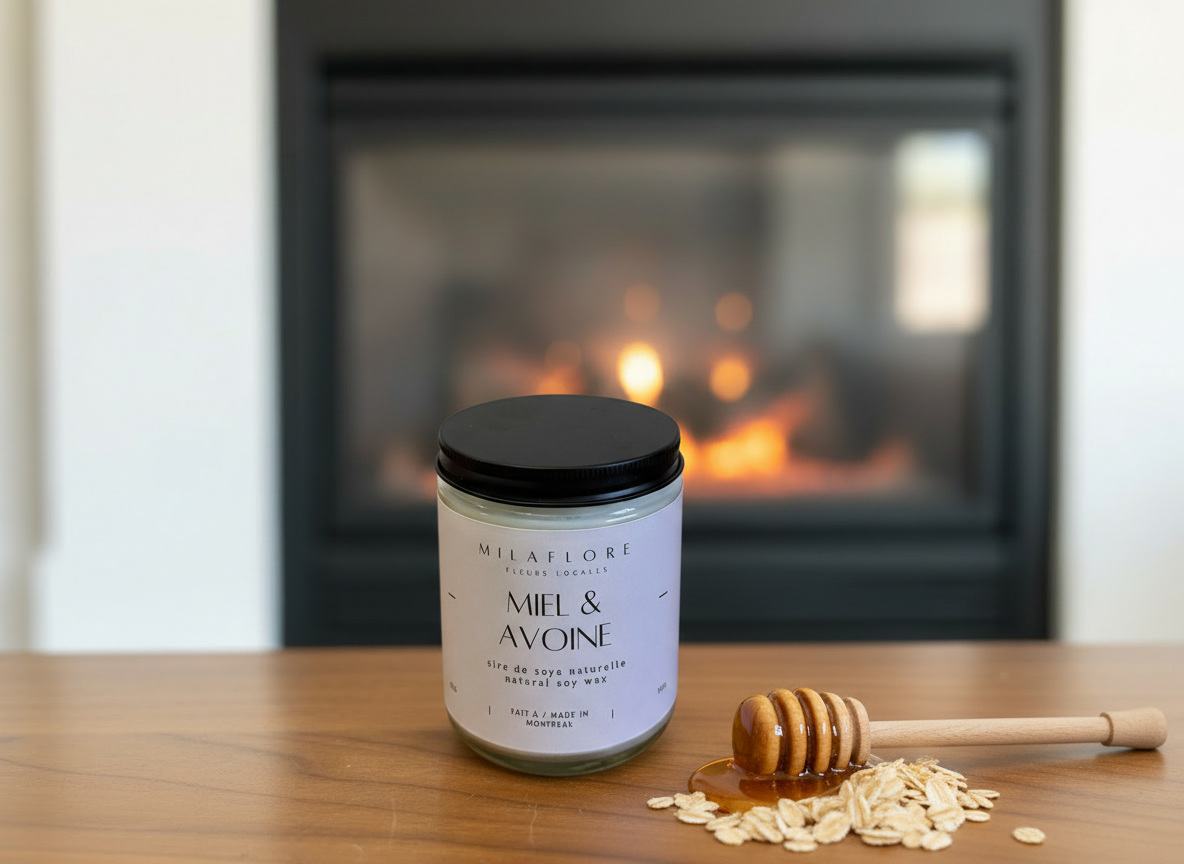 Chandelle de soya - Miel & Avoine