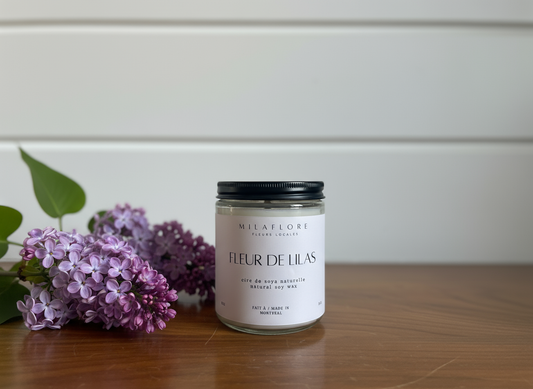 Chandelle de soya - Fleur de lilas